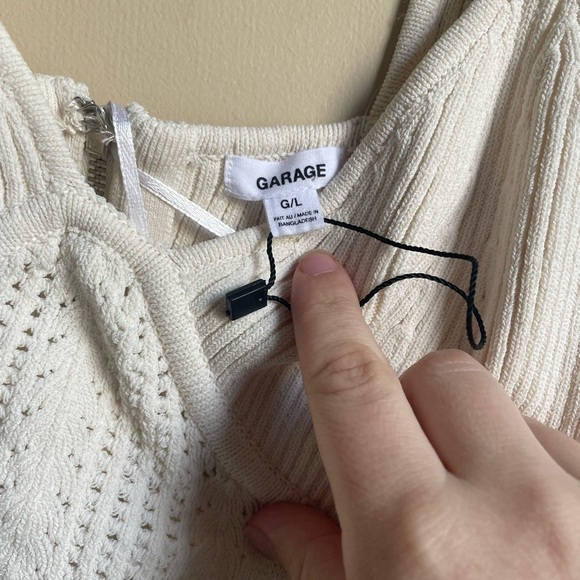 NWOT GARAGE bralette ribbed crop top super cute size L boho festival - Picture 4 of 7